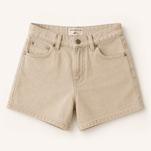 Beige Denim Shorts – Classic Everyday Fit