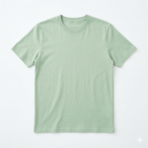Signature Series Sage Green Crew Neck: Premier Organic Cotton Tee with Airflow Knit