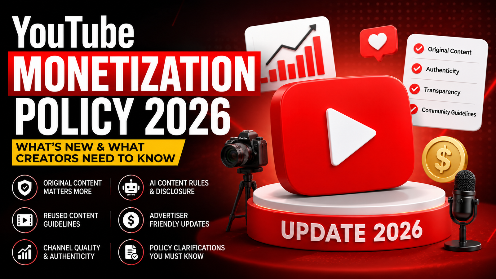 YouTube monetization policy 2026 guide for creators